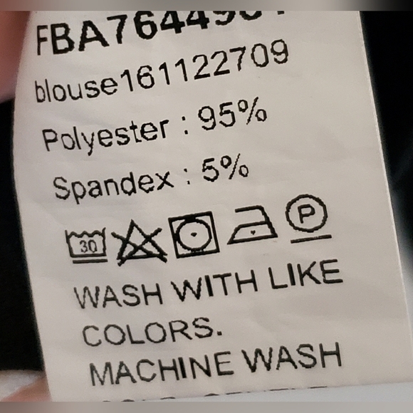 SHEIN BELL SLEEVE BLOUSE SZ M BLACK - Picture 6 of 7